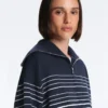 Chaqueta larga de rayas marineras con modal Soft Touch Chaqueta larga de rayas marineras con modal Soft Touch