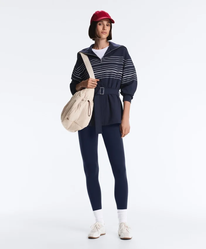Chaqueta larga de rayas marineras con modal Soft Touch Chaqueta larga de rayas marineras con modal Soft Touch