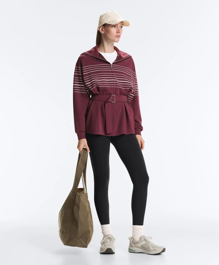 Chaqueta larga de rayas marineras con modal Soft Touch Chaqueta larga de rayas marineras con modal Soft Touch