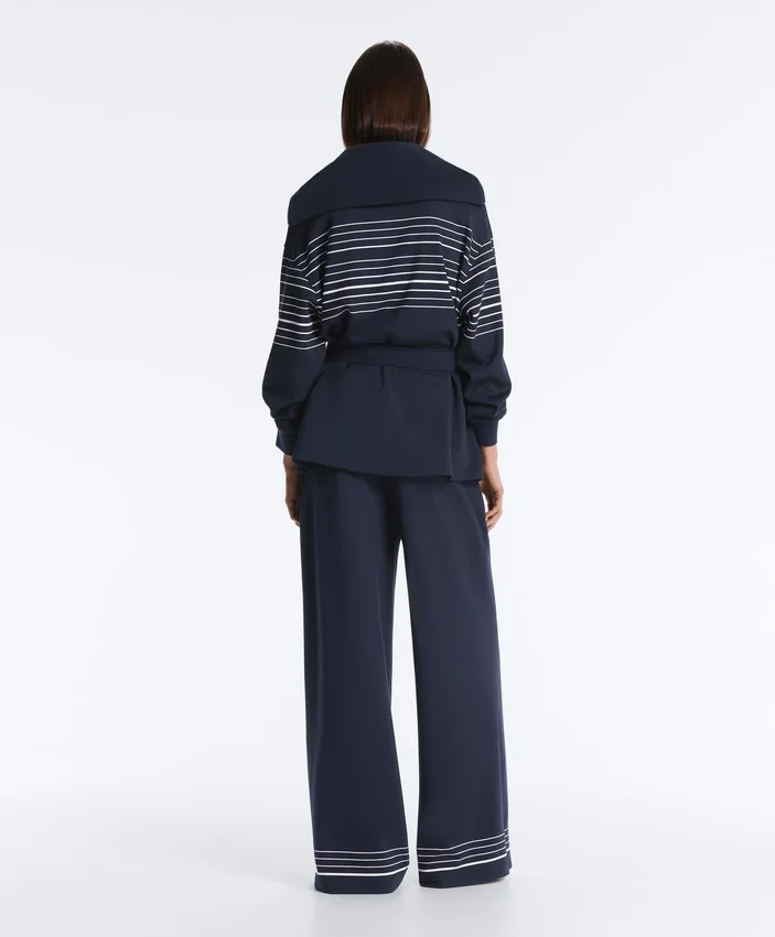 Chaqueta larga de rayas marineras con modal Soft Touch Chaqueta larga de rayas marineras con modal Soft Touch