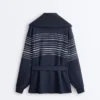 Chaqueta larga de rayas marineras con modal Soft Touch Chaqueta larga de rayas marineras con modal Soft Touch