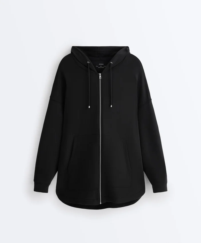 Chaqueta larga Soft Touch con modal Chaqueta larga Soft Touch con modal