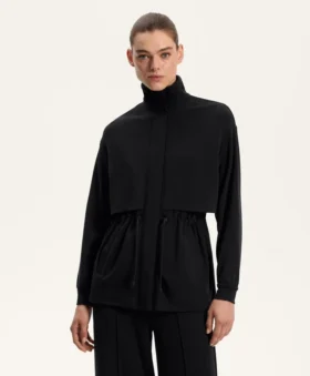 Chaqueta larga Soft Touch con modal y bolsillos