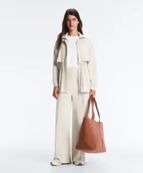 Chaqueta larga Soft Touch con modal y bolsillos