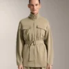 Chaqueta larga Soft Touch con modal y cinturón Chaqueta larga Soft Touch con modal y cinturón
