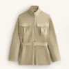 Chaqueta larga Soft Touch con modal y cinturón Chaqueta larga Soft Touch con modal y cinturón