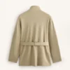 Chaqueta larga Soft Touch con modal y cinturón Chaqueta larga Soft Touch con modal y cinturón