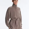 Chaqueta larga tipo corsé con cinturón de modal Soft Touch Chaqueta larga tipo corsé con cinturón de modal Soft Touch