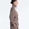 Chaqueta larga tipo corsé con cinturón de modal Soft Touch Chaqueta larga tipo corsé con cinturón de modal Soft Touch