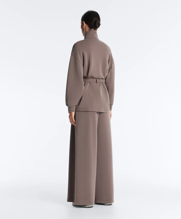 Chaqueta larga tipo corsé con cinturón de modal Soft Touch Chaqueta larga tipo corsé con cinturón de modal Soft Touch