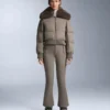 Pantalones de esquí elásticos acampanados y resistentes al agua