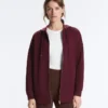 Chaqueta oversize con capucha de piqué de algodón Chaqueta oversize con capucha de piqué de algodón