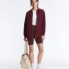 Chaqueta oversize con capucha de piqué de algodón Chaqueta oversize con capucha de piqué de algodón