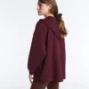 Chaqueta oversize con capucha de piqué de algodón Chaqueta oversize con capucha de piqué de algodón