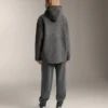 Chaqueta oversize de imitación de piel de oveja con capucha forrada de pelo sintético