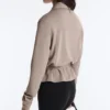 Chaqueta recta con cinturón y modal Soft Touch Chaqueta recta con cinturón y modal Soft Touch