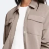 Chaqueta recta con cinturón y modal Soft Touch Chaqueta recta con cinturón y modal Soft Touch