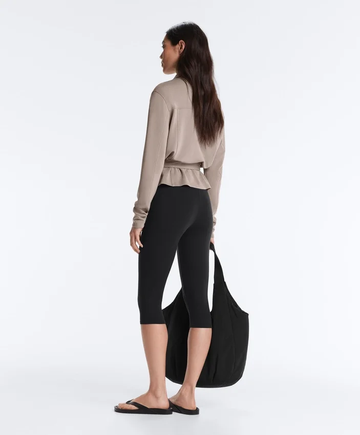 Chaqueta recta con cinturón y modal Soft Touch Chaqueta recta con cinturón y modal Soft Touch