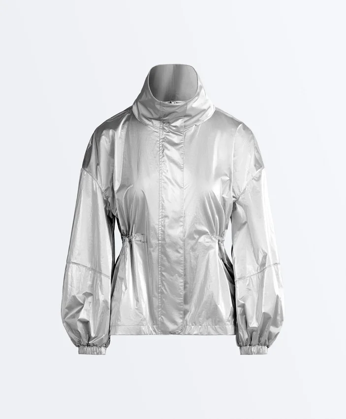 Chaqueta repelente al agua con efecto metalizado Chaqueta repelente al agua con efecto metalizado