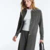 Chaqueta Soft Touch de modal suave con cinturón Chaqueta Soft Touch de modal suave con cinturón