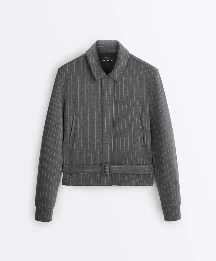 Chaqueta Soft Touch de modal suave con cinturón Chaqueta Soft Touch de modal suave con cinturón