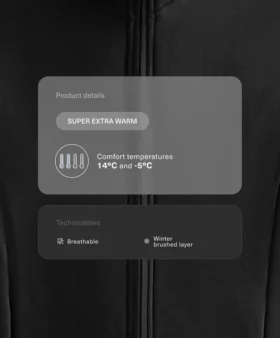 Chaqueta técnica larga sin costuras, supercálida