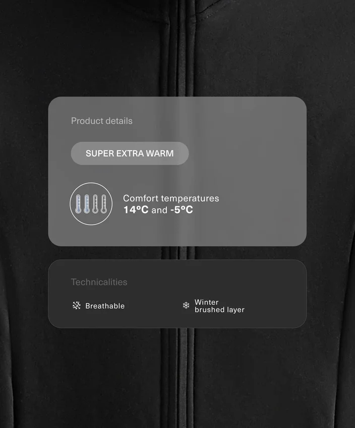 Chaqueta técnica larga sin costuras, supercálida Chaqueta técnica larga sin costuras, supercálida