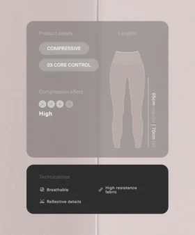 Compressive Leggings de talón alto con contraste Compressive Leggings de talón alto con contraste