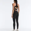 Compressive Mono largo con cuello halter Compressive Mono largo con cuello halter