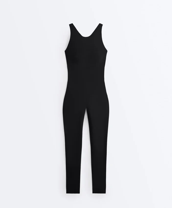 Compressive Mono largo con cuello halter Compressive Mono largo con cuello halter