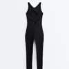 Compressive Mono largo con cuello halter Compressive Mono largo con cuello halter