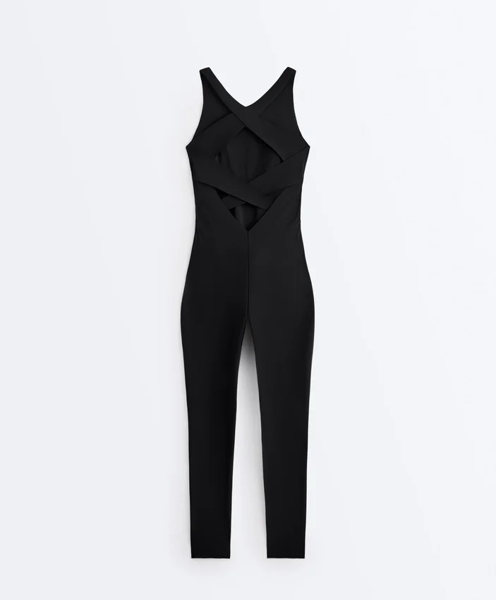 Compressive Mono largo con cuello halter Compressive Mono largo con cuello halter