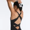 Compressive Mono largo con cuello halter Compressive Mono largo con cuello halter