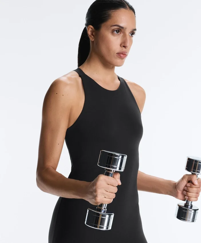 Compressive Mono largo con cuello halter Compressive Mono largo con cuello halter