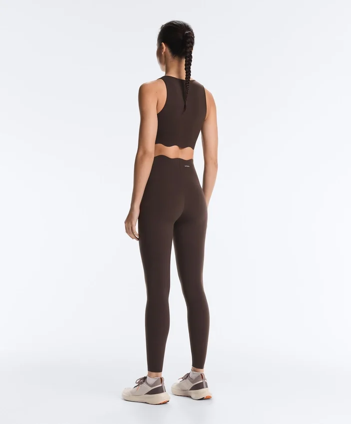 Compressive Sports Bra de sujeción media con detalle ondulado Compressive Sports Bra de sujeción media con detalle ondulado