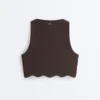 Compressive Sports Bra de sujeción media con detalle ondulado Compressive Sports Bra de sujeción media con detalle ondulado