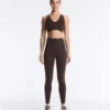 Compressive Sports Bra de sujeción media con detalle ondulado Compressive Sports Bra de sujeción media con detalle ondulado