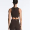 Compressive Sports Bra de sujeción media con detalle ondulado Compressive Sports Bra de sujeción media con detalle ondulado
