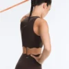 Compressive Sports Bra de sujeción media con detalle ondulado Compressive Sports Bra de sujeción media con detalle ondulado