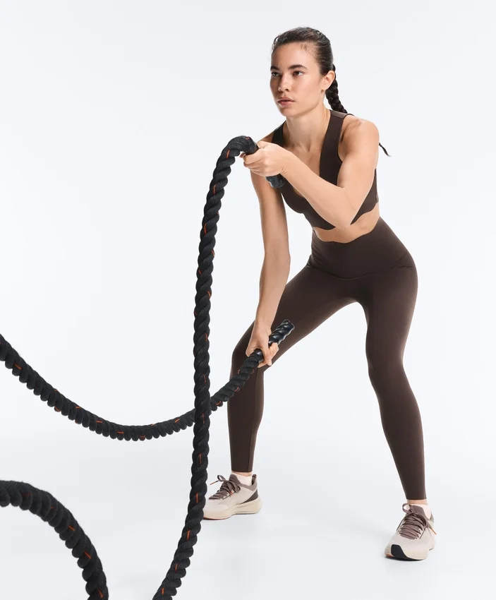 Compressive Sports Bra de sujeción media con detalle ondulado Compressive Sports Bra de sujeción media con detalle ondulado