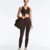 Compressive Sports Bra de sujeción media con detalle ondulado Compressive Sports Bra de sujeción media con detalle ondulado