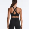 Compressive sports bra with crossed back and firm support Compressive sports bra with crossed back and firm support