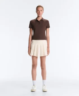 Falda corta plisada sin costuras de talle alto Falda corta plisada sin costuras de talle alto