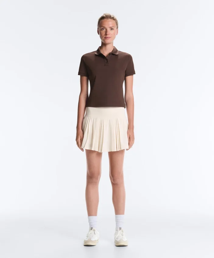 Falda corta plisada sin costuras de talle alto Falda corta plisada sin costuras de talle alto