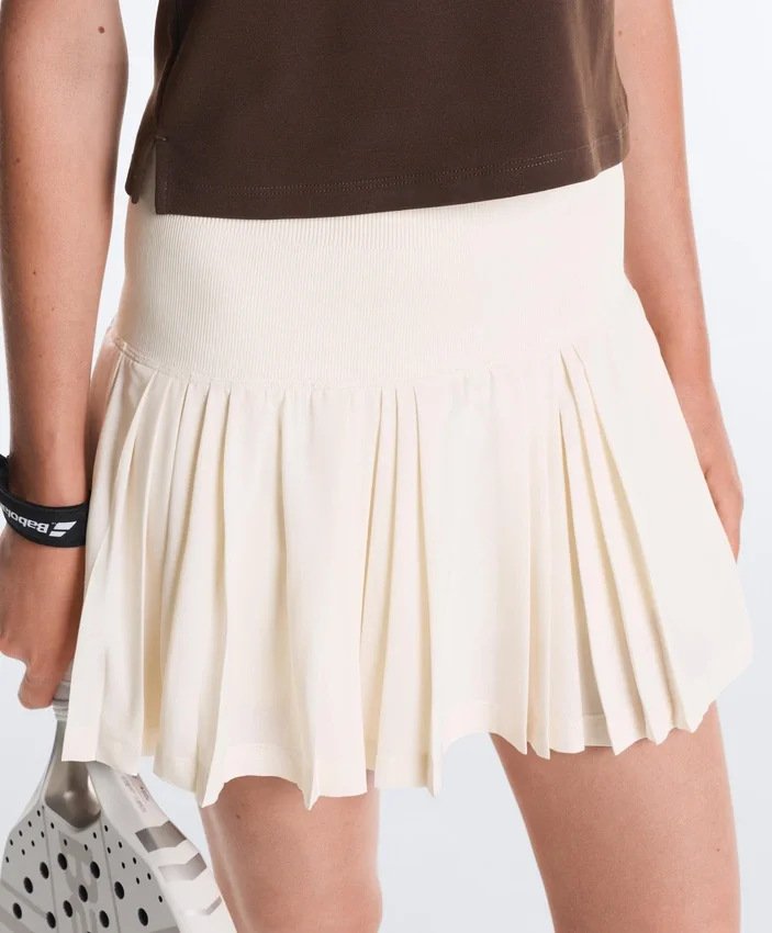 Falda corta plisada sin costuras de talle alto Falda corta plisada sin costuras de talle alto