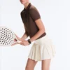 Falda corta plisada sin costuras de talle alto Falda corta plisada sin costuras de talle alto