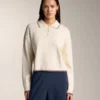 Jerséis de cuello polo con mini trenzas Jerséis de cuello polo con mini trenzas