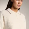 Jerséis de cuello polo con mini trenzas Jerséis de cuello polo con mini trenzas