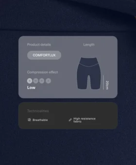 Leggings ciclistas de talle alto de 20 cm de Comfortlux