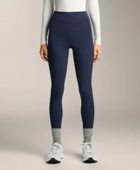 Leggings cálidos de talle alto hasta el tobillo con bolsillos, 70 cm